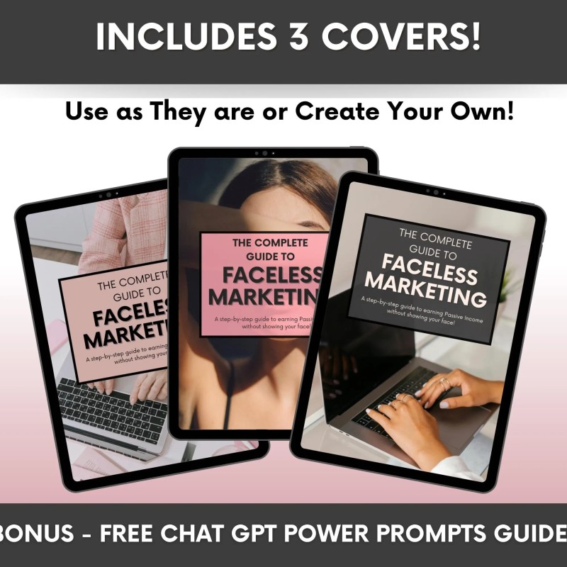 Faceless Digital Marketing Guide MRR PLR | 77 Page Done For You Ebook for Passive Income