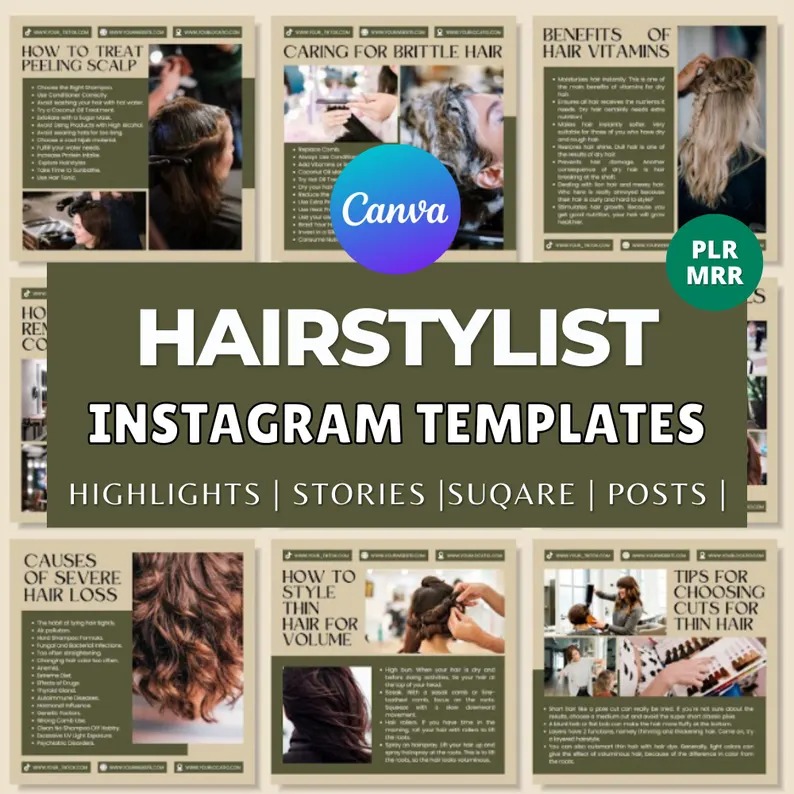 55,000+ Canva Instagram Templates Social Media Kit | PLR & MRR Rights | Resellable Digital Products for Social Media Sellers