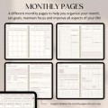 Digital Planner Undated, iPad & Android Planner, GoodNotes Calendar, Daily Weekly Monthly Journal with Stickers, iPad Planner for 2025 2026