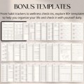 Digital Planner Undated, iPad & Android Planner, GoodNotes Calendar, Daily Weekly Monthly Journal with Stickers, iPad Planner for 2025 2026