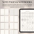 Digital Planner Undated, iPad & Android Planner, GoodNotes Calendar, Daily Weekly Monthly Journal with Stickers, iPad Planner for 2025 2026