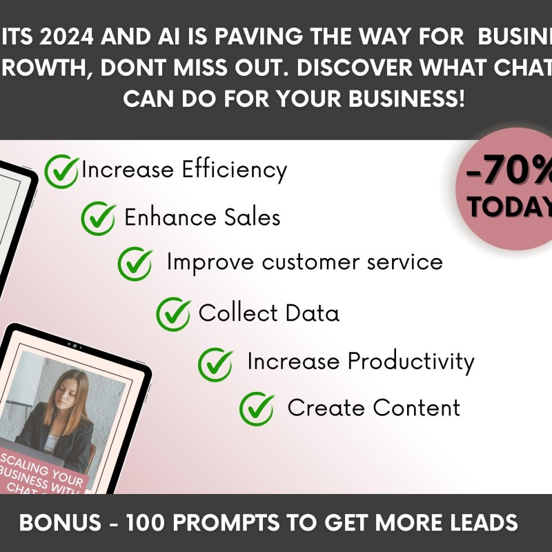Scaling Your Business With ChatGPT Ebook with Master-Resell-Rights, DFY ChatGPT for Business Growth Guide PLR, AI Ebook Ready-to-resell