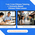 1-on-1 Live Chinese Tutoring + 1 Scenario-Based Chinese Video Lesson - $19.9/Hour Mandarin Speaking Practice for Beginners
